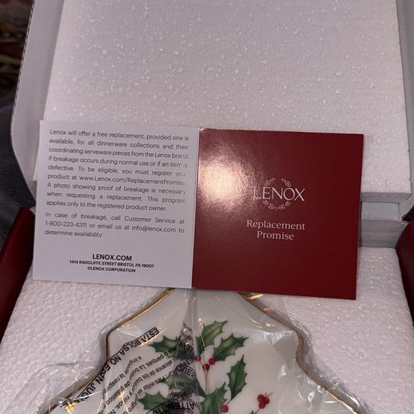 Lenox Hosting The Holidays Tree Trinket Party Plate Gold 24k Trimmed New - Picture 3 of 5